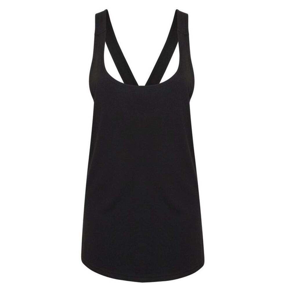 Skinni Fit Womens/Ladies Tank Top / Black